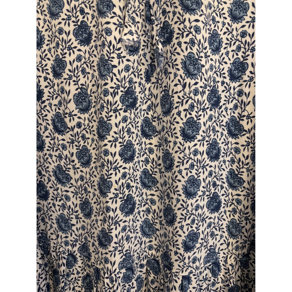 Max Studio Blue & White Floral Tiered Dress – Size Medium – Boho Style - Picture 5 of 8